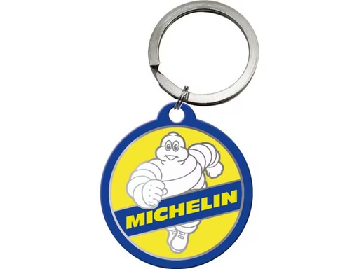 [90350862 1685878] Nostalgic Art Schlüsselanhänger Michelin Ø 4 cm, Blau/Gelb