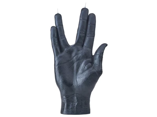 [90350877 1719514] Mandatus Kerze LLAP Candle Hand, Schwarz