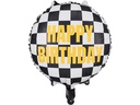 Partydeco Folienballon Auto Schwarz/Weiss, 45 cm