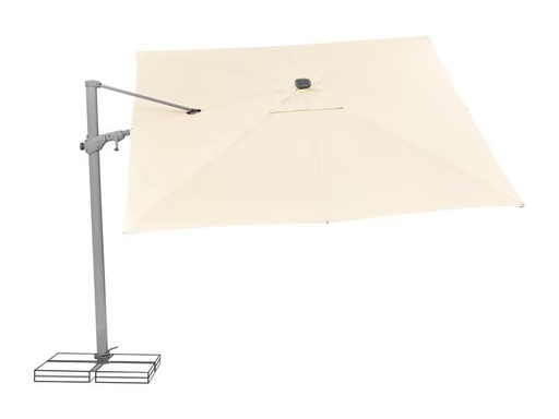 [90350999 1348992] Suncomfort by Glatz Sonnenschirm Varioflex Solar LED, 300 x 300 cm, Hellbeige
