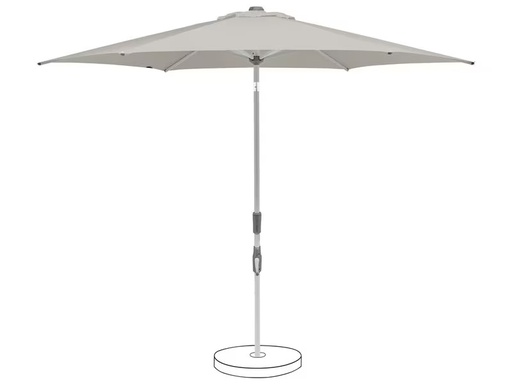 [90351035 1653729] Suncomfort by Glatz Sonnenschirm Slide Ø 250 cm, Light Grey
