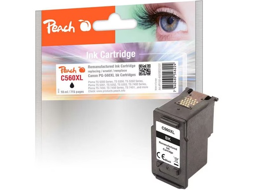 [90351037 1668808] Peach Tinte Canon PGI-560XL Black