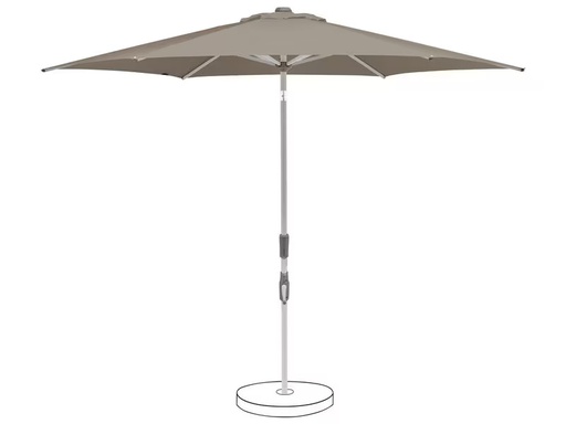 [90351088 1653731] Suncomfort by Glatz Sonnenschirm Slide Ø 250 cm, Stone Grey