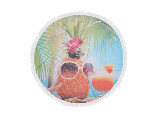 [90351147 1708778] Foutastic Strandtuch Circle Ananas-Cocktail, Mehrfarbig