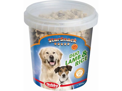 [90351206 1702414] Nobby Leckerli StarSnack Duo Lamb &amp; Rice Dose, 500 g