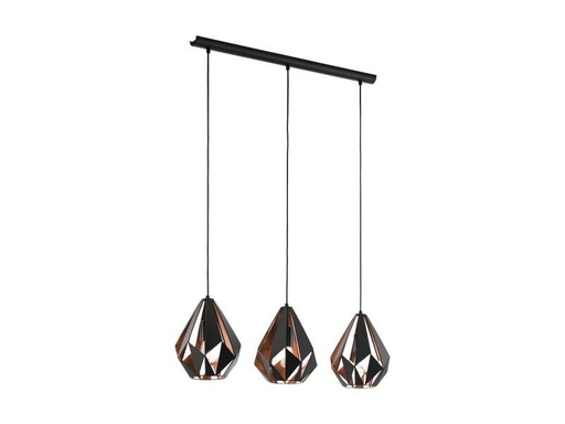 [90055261 905338] EGLO Leuchten Pendelleuchte CARLTON 1 3x E27 Kupfer