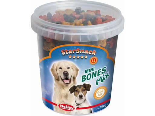 [90351339 1702410] Nobby Leckerli StarSnack Mini Bones Mix Dose, 500 g