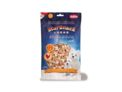 [90351383 1702412] Nobby Leckerli StarSnack MINI Rainbow Sandwich, 70 g