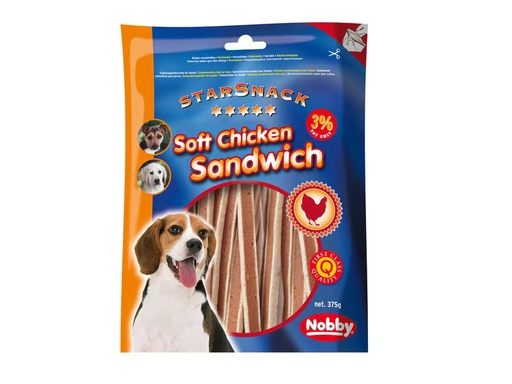 [90351389 1702396] Nobby Leckerli StarSnack Soft Chicken Sandwich, 375 g