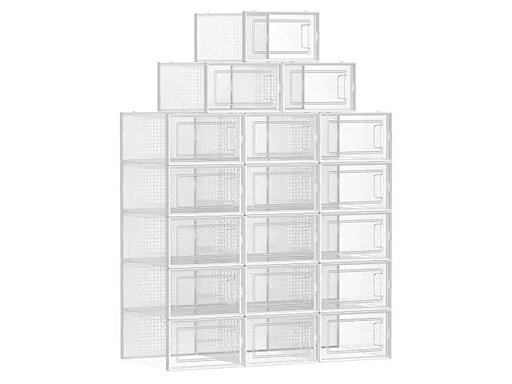 [90351450 1706238] Songmics Schuhorganizer stapelbar 18-er Set, Transparent