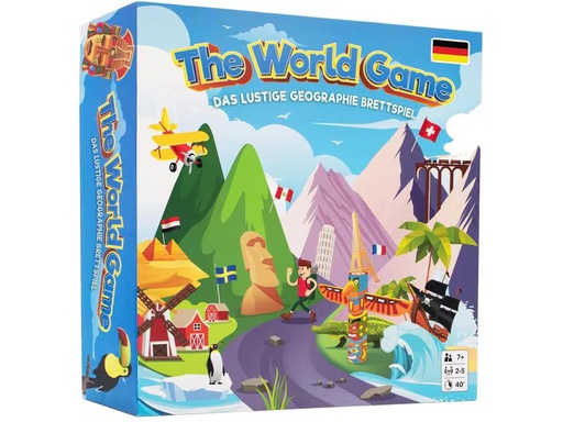 [90351511 1716640] THE WORLD GAME Familienspiel The World Game – Geographie Brettspiel -DE-