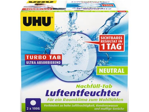 [90351546 1720540] UHU Entfeuchter Airmax Nachfüll-Tab 100 g, 2 Stück