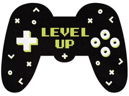 [90351591 1706047] Partydeco Papierservietten Game Controller 11.5 x 16 cm, 12 Stück