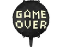Partydeco Folienballon Game Schwarz, 45 cm