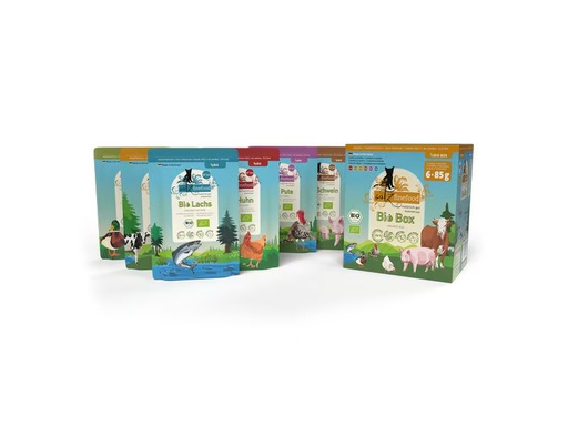 [90351664 1710647] catz finefood Nassfutter Bio Collection, 6 x 85 g