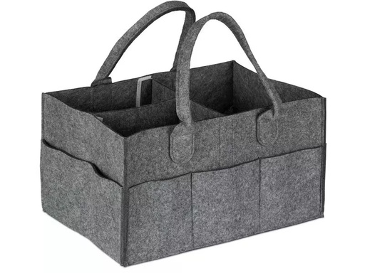 [90352210 1703185] relaxdays Organizer Windel Caddy Filz Anthrazit