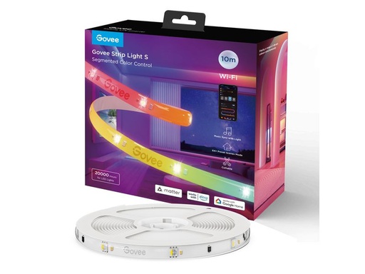 [90352267 1714949] Govee LED Stripe Light S, Wi-Fi / Bluetooth / Matter, 10 m, RGBIC