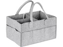 relaxdays Organizer Windel Caddy Filz Grau