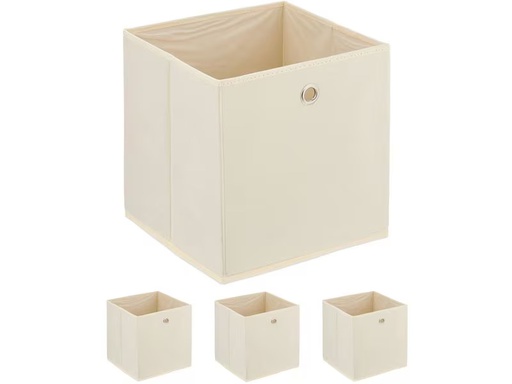 [90352368 1703152] relaxdays Aufbewahrungsbox 4er Set Creme