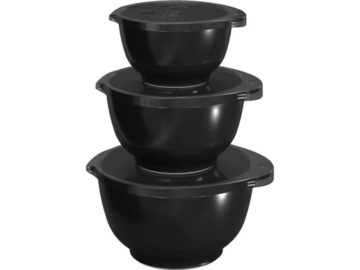 [90352555 1656630] Rosti Rührschüssel-Set New Margrethe Mini 3 Stück, 1.5 l, Schwarz