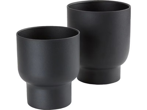[90352568 1719080] House Nordic Blumentopf Fulda 2 Stück, Schwarz