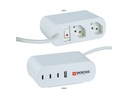 SKROSS Steckdosenleiste Home Station 2xT13, 3xUSB-C, 1xUSB-A, 3 m