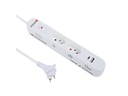SKROSS Steckdosenleiste 2 x T13, USB-A+C, mit Schalter, 1.5 m