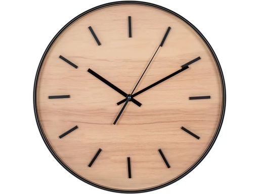 [90352738 1719072] House Nordic Wanduhr Camden ø 35 cm, Braun/Schwarz