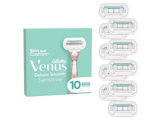 [90353074 1707415] Gillette Venus Rasierklingen Deluxe Smooth Systemklingen 10 Stück
