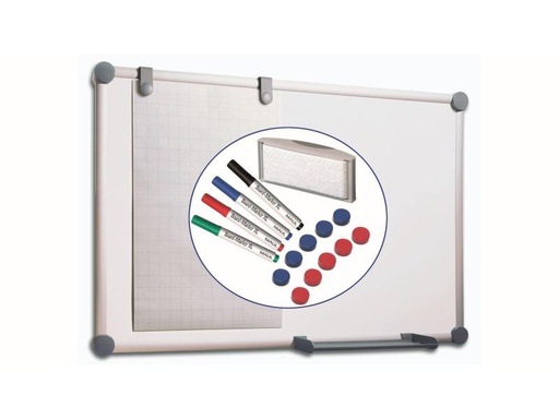[90055452 609019] Maul Magnethaftendes Whiteboard MAULpro Komplettset, 90 x 60 cm