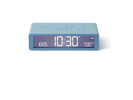 [90353242 1696820] Lexon Digitalwecker Flip Classic Hellblau