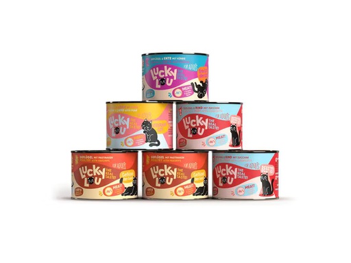 [90353353 1710639] Lucky Lou Nassfutter Lifestage Adult Tasty-Mix, 6 x 200 g