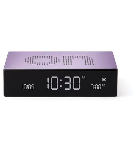 [90353356 1696826] Lexon Digitalwecker Flip Premium Violett