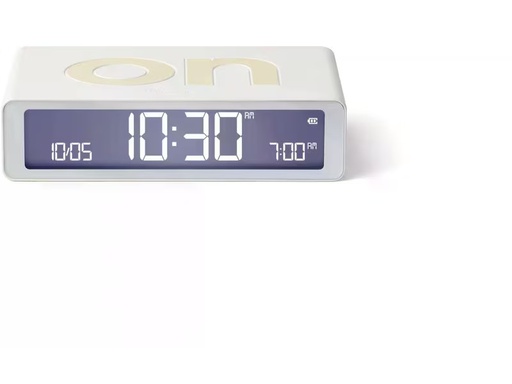 [90353396 1696816] Lexon Digitalwecker Flip Classic Weiss