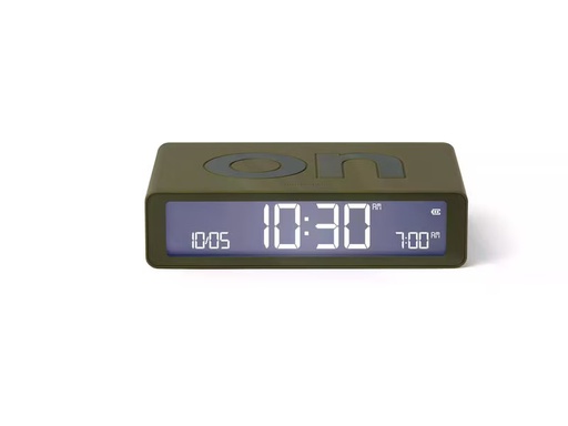 [90353400 1696810] Lexon Digitalwecker Flip Classic Khaki