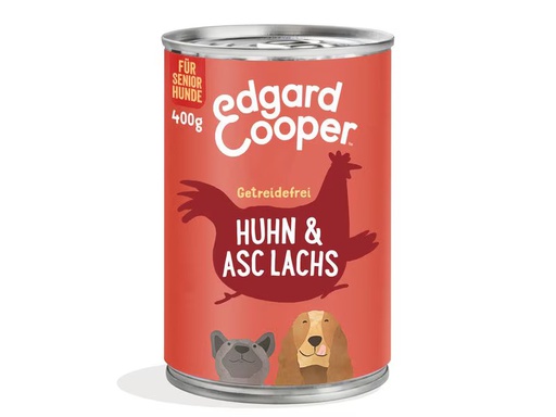 [90353473 1718013] Edgard &amp; Cooper Nassfutter Senior Huhn + Lachs, 6 x 400 g