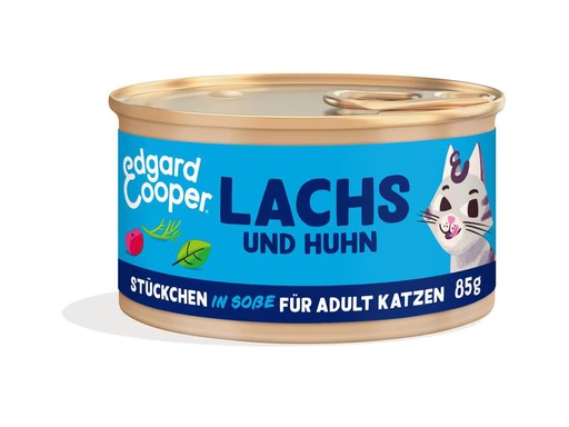 [90353488 1718034] Edgard &amp; Cooper Nassfutter Adult Pazifik Lachs &amp; Huhn, 18 x 85g