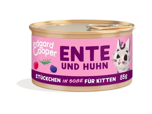 [90353520 1718037] Edgard &amp; Cooper Nassfutter Kitten Ente &amp; Huhn, 18 x 85g