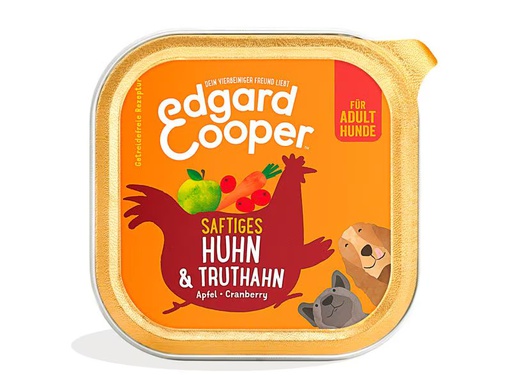 [90353543 1718015] Edgard &amp; Cooper Nassfutter Adult Huhn + Truthahn, 11 x 150 g