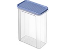 Rotho Vorratsdose Domino 1.5 l, Blau/Transparent