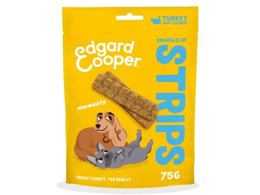 [90353572 1718027] Edgard &amp; Cooper Leckerli Strips Truthahn &amp; Huhn, 75 g