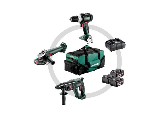 [90353765 1678491] Metabo Combo Set 3.1, SB 18 LT BL + W 18 L 9-125 + KH 18 LTX 24