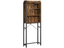 VASAGLE mit Schrank 64 x 24 x 171 cm, Braun/Schwarz