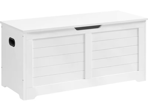 [90353863 1718831] VASAGLE Sitztruhe im Landhausstil 100 x 40 x 46 cm, Weiss matt