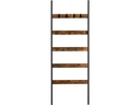 VASAGLE Leiter mit 5 Sprossen 65 x 178 cm, Braun/Schwarz