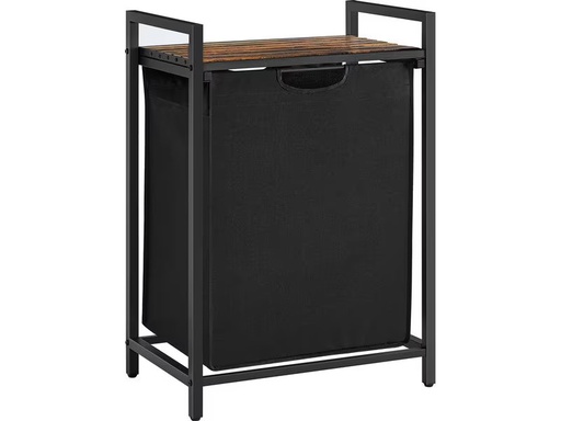 [90354143 1718838] VASAGLE Wäschekorb  mit Ablage 65 l, Schwarz