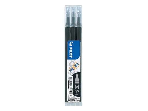 [90055626 221105] Pilot Patrone Frixion Refill 3 Stück, Schwarz, 0.7 mm