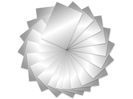[90055723 584686] URSUS Tonzeichenpapier 50 x 70 cm, 130 g/m², 10 Blatt, Silber