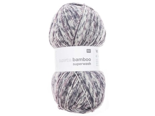 [90055857 1156829] Rico Design Wolle Bamboo für Socken 4-fädig, 100 g, Lila; Blau