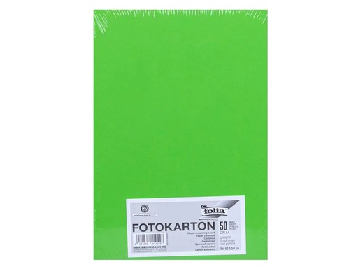 [90005581 1098824] Folia Fotokarton A4, 300 g/m², 50 Blatt, Grasgrün